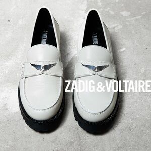 ZADIG & VOLTAIRE Joecassin Loafers in Ice color with Black Sole